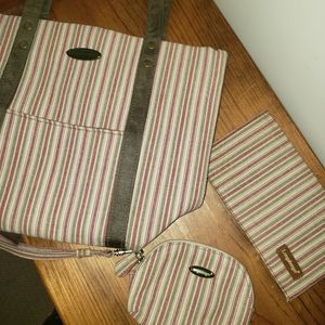 Longaberger Tote, Change Purse, Checkbook Cover